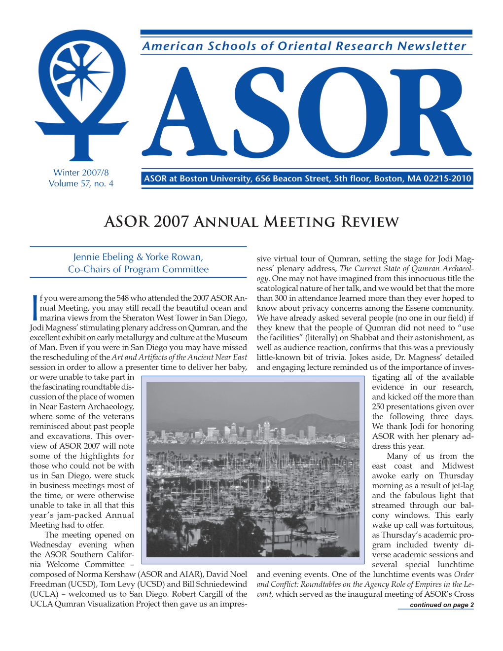 ASOR 2007 Annual Meeting Review