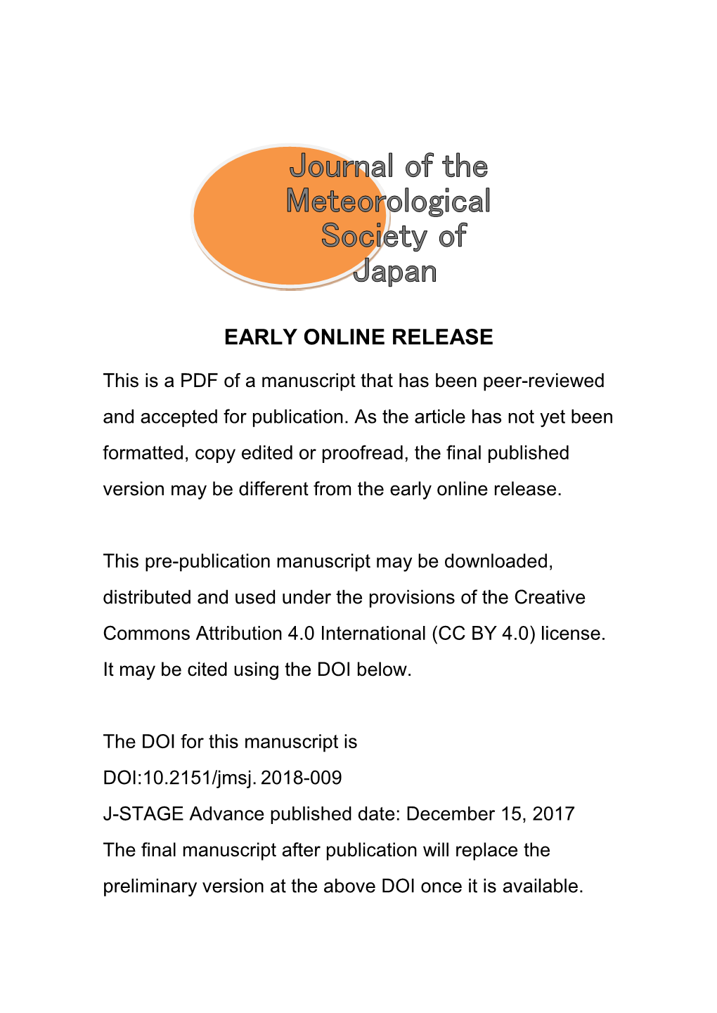 Early Online Release