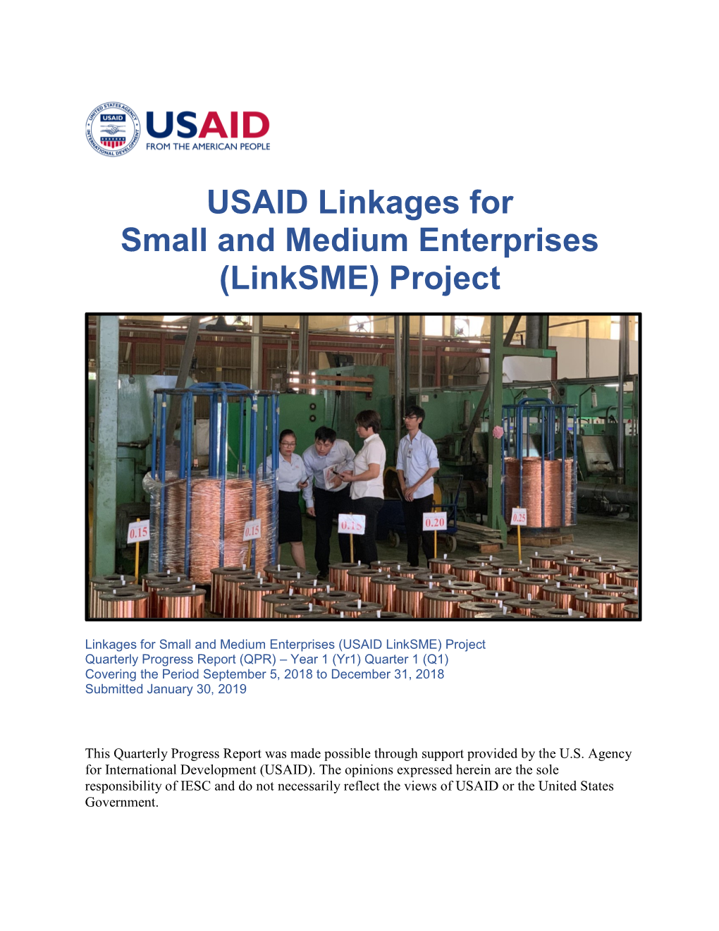 USAID Linkages for Small and Medium Enterprises (Linksme) Project