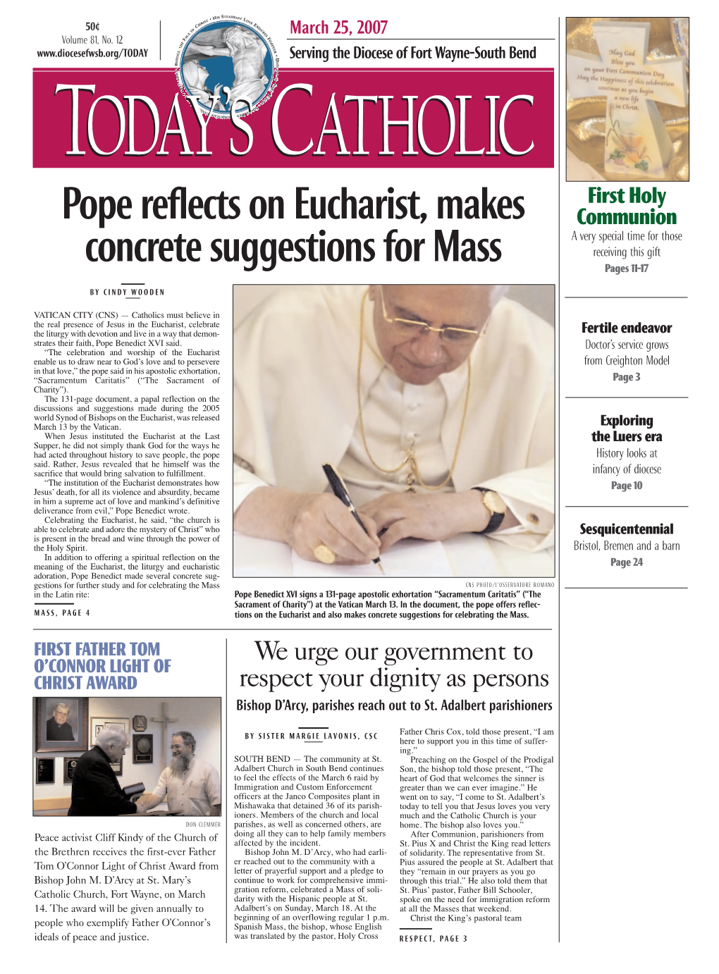 Pope Reflects on Eucharist, Makes Concrete Suggestions for Mass