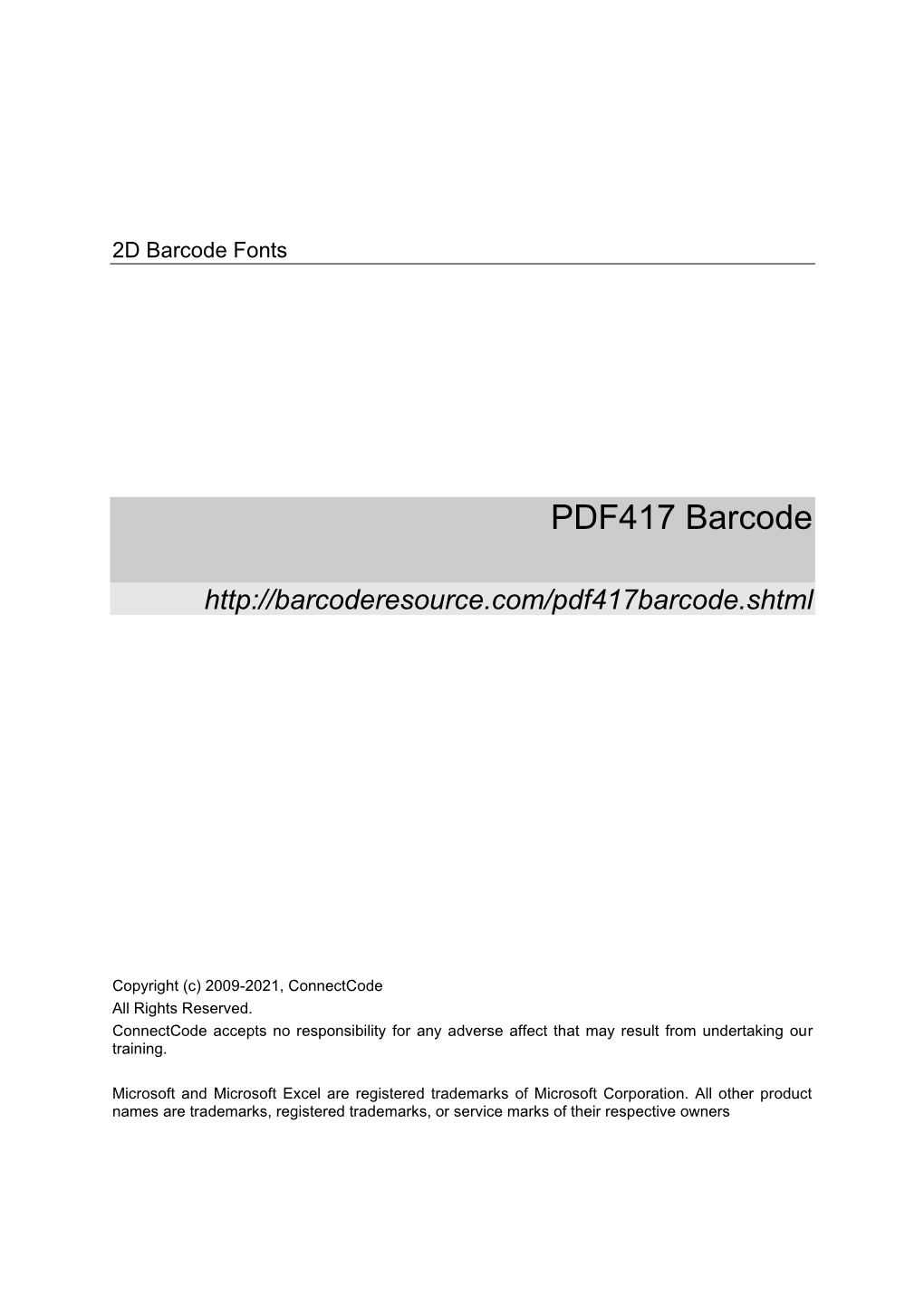 PDF417 Barcode