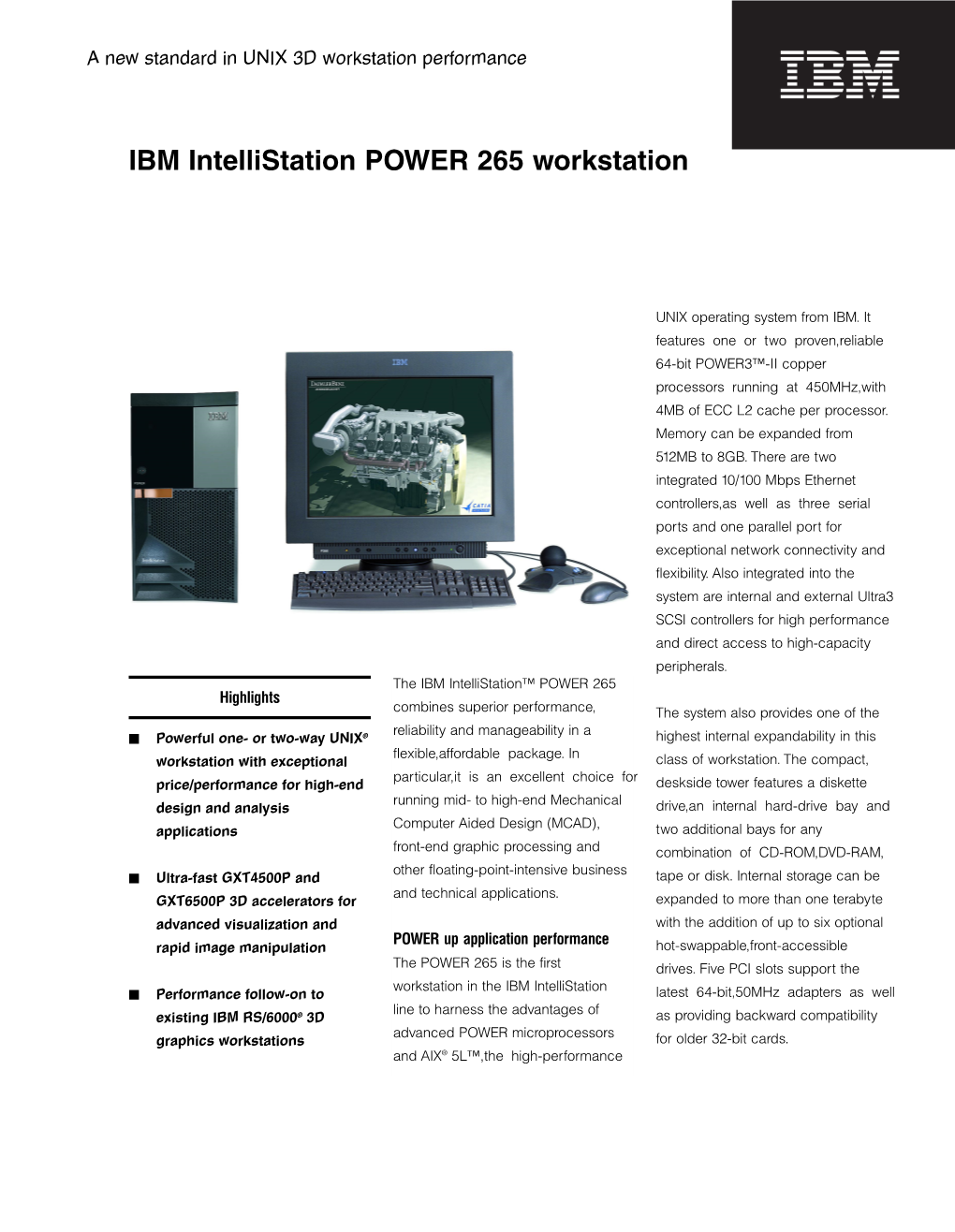 IBM Intellistation POWER 265 Workstation