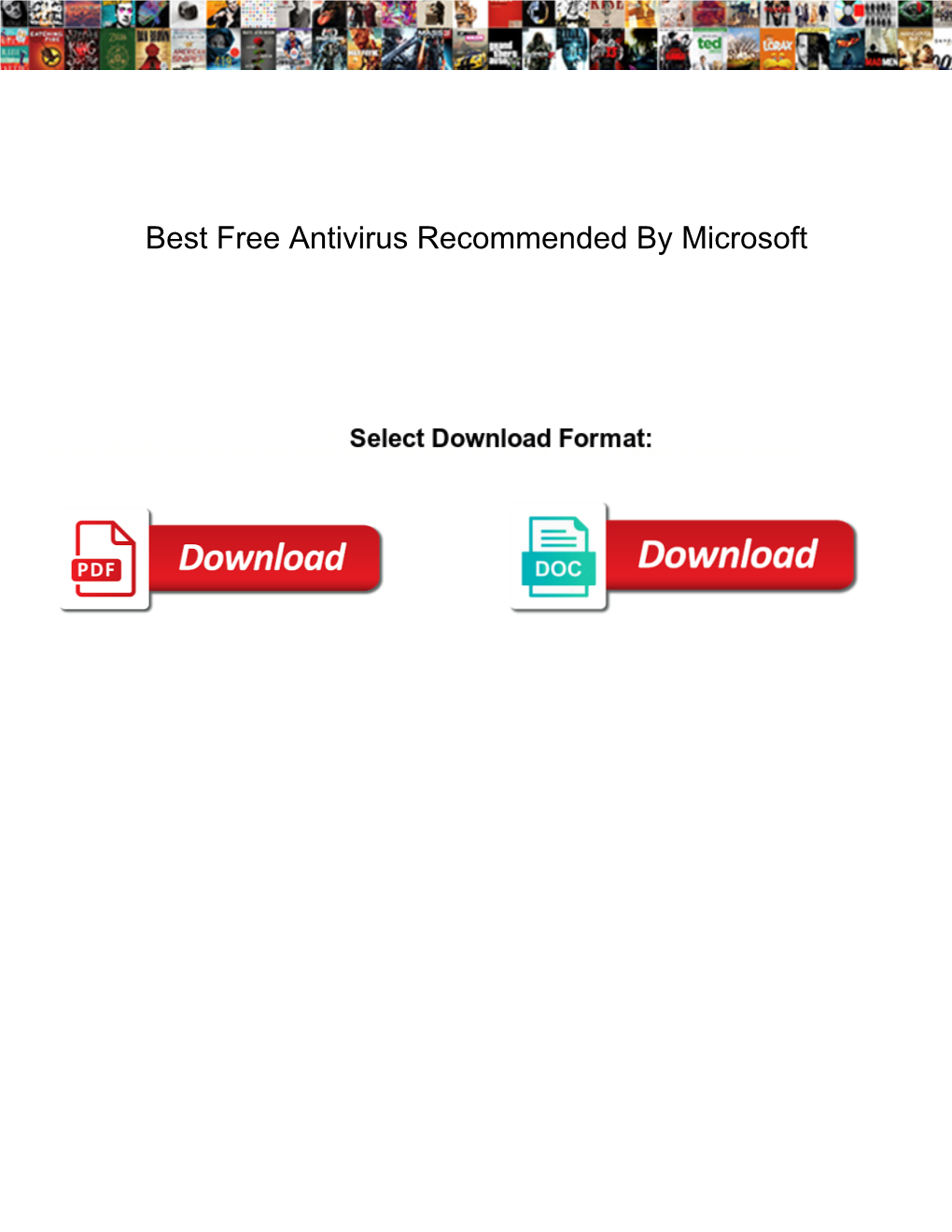 Best Free Antivirus Recommended by Microsoft