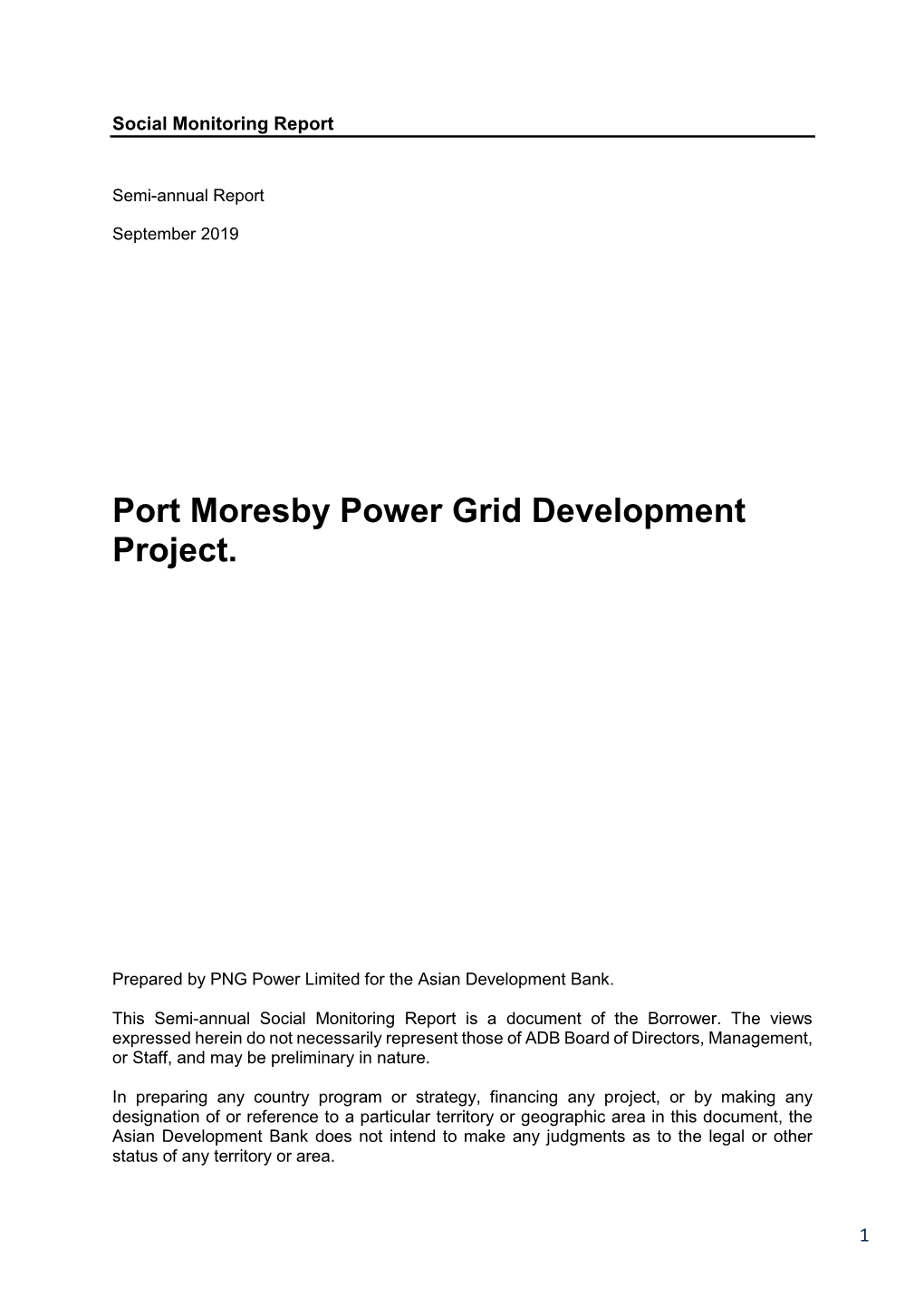 43197-013: Port Moresby Power Grid Development Project