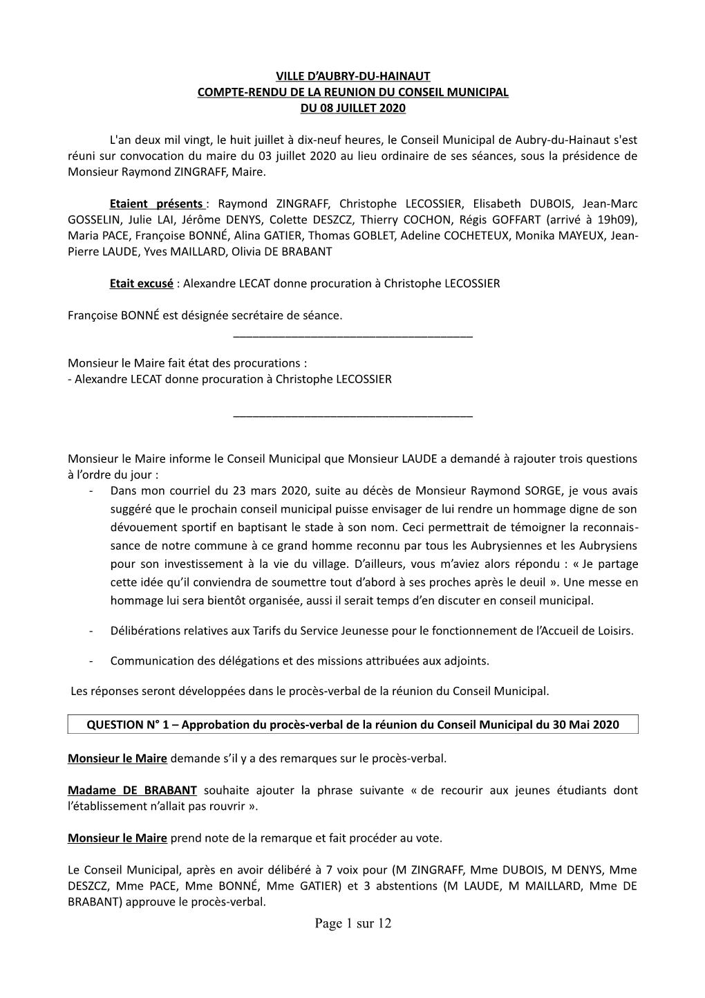 Page 1 Sur 12 QUESTION N°2 – Jury Criminel 2021