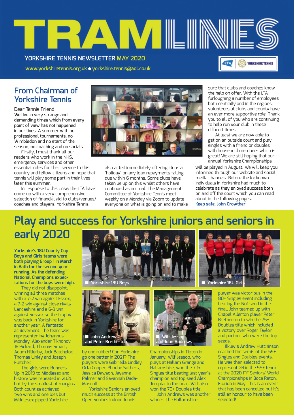 Play and Success for Yorkshire Juniors and Seniors in Early 2020