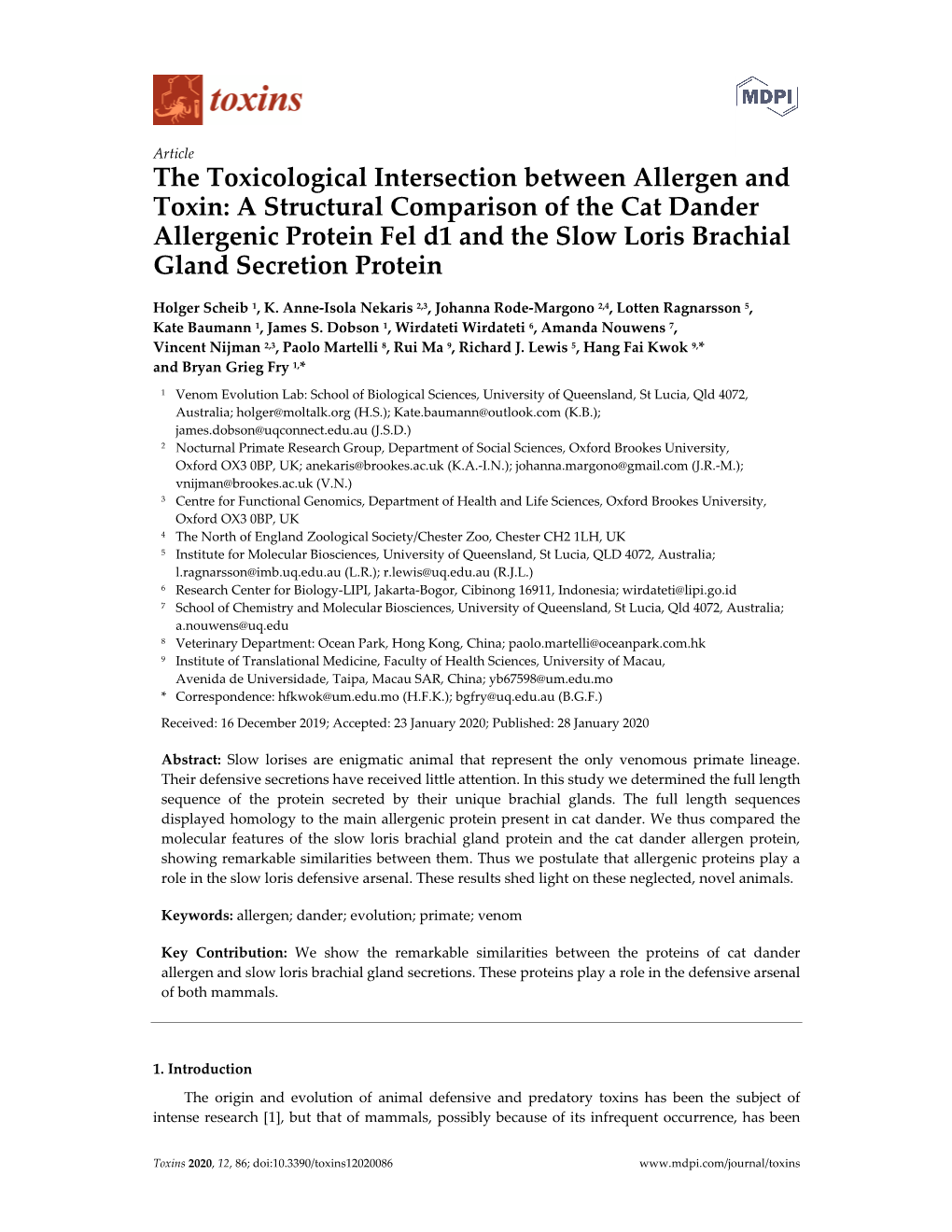 The Toxicological Intersection Between Allergen