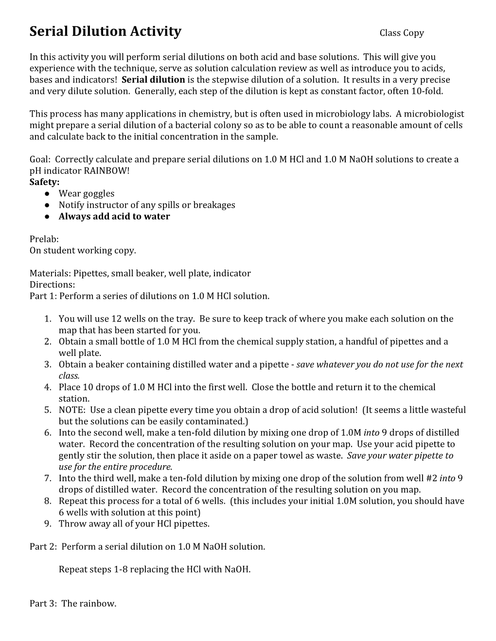 Serial Dilution Activity Class Copy