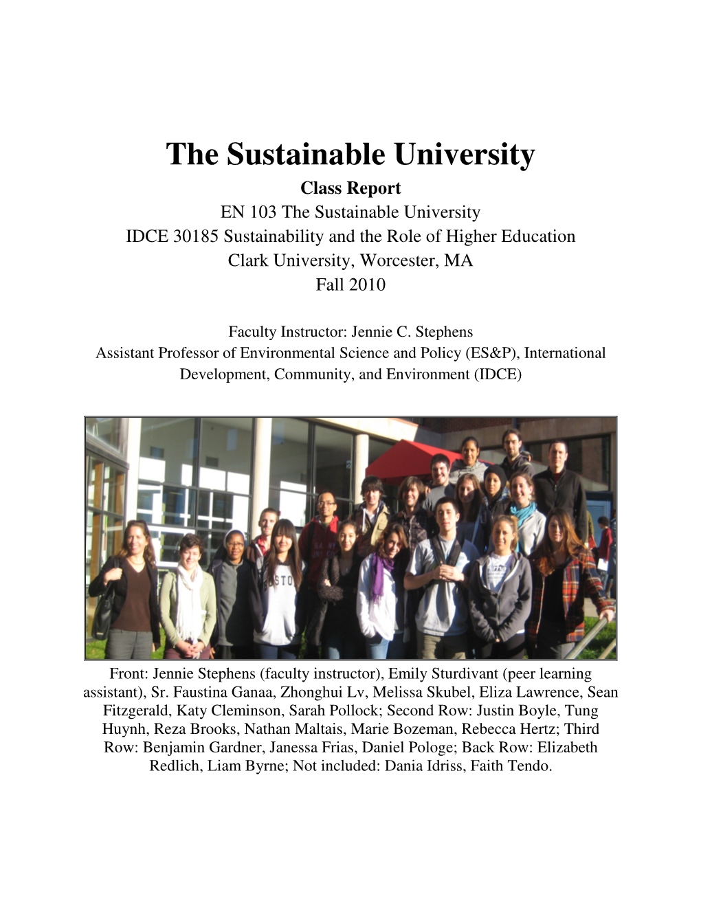 The Sustainable University