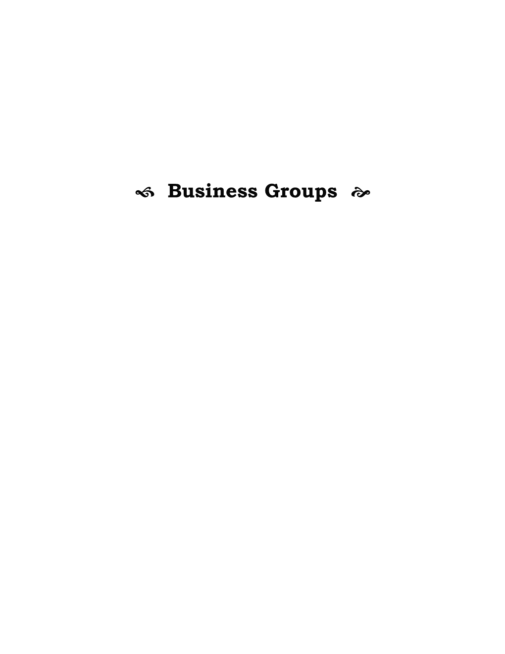 D Business Groups B