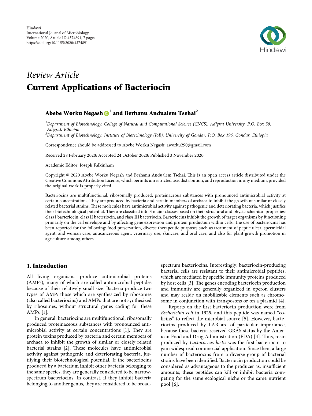 Current Applications of Bacteriocin