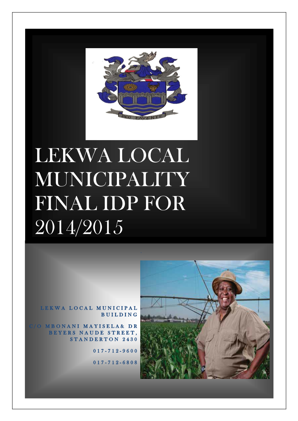 Lekwa Local Municipality Final Idp for 2014/2015