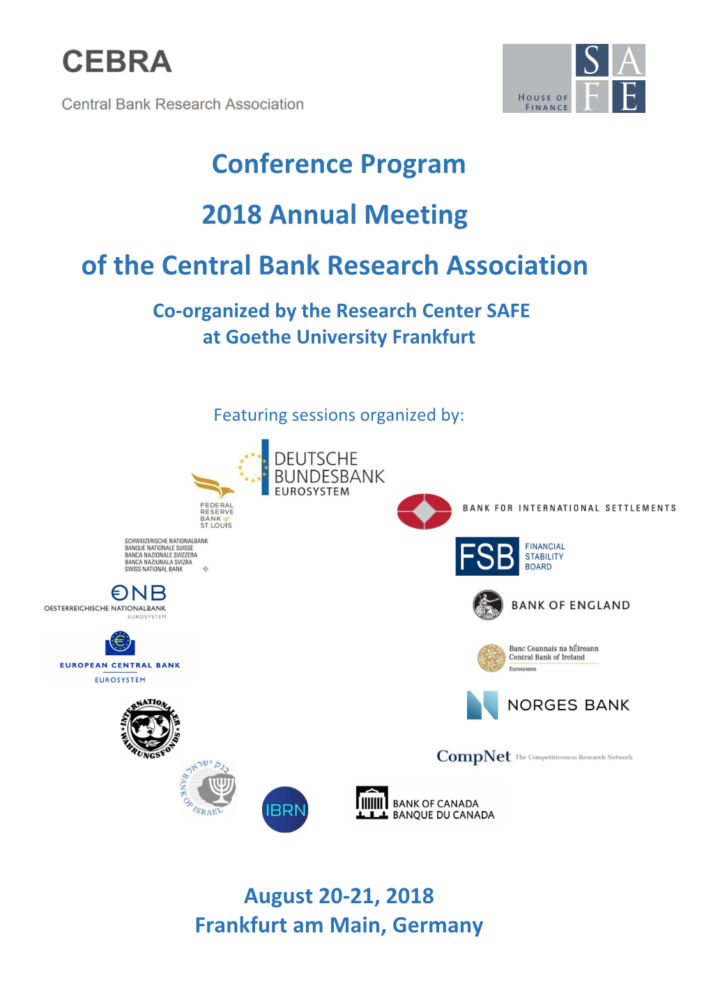 Conference Program CEBRA 2018