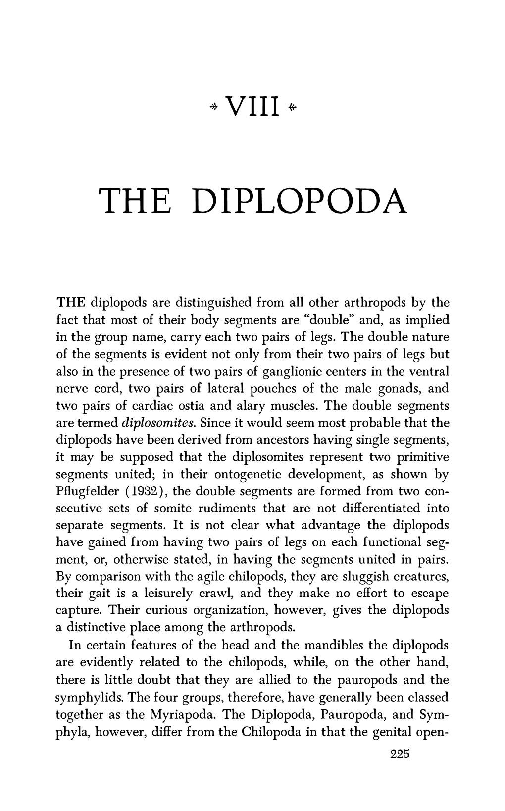 The Diplopoda