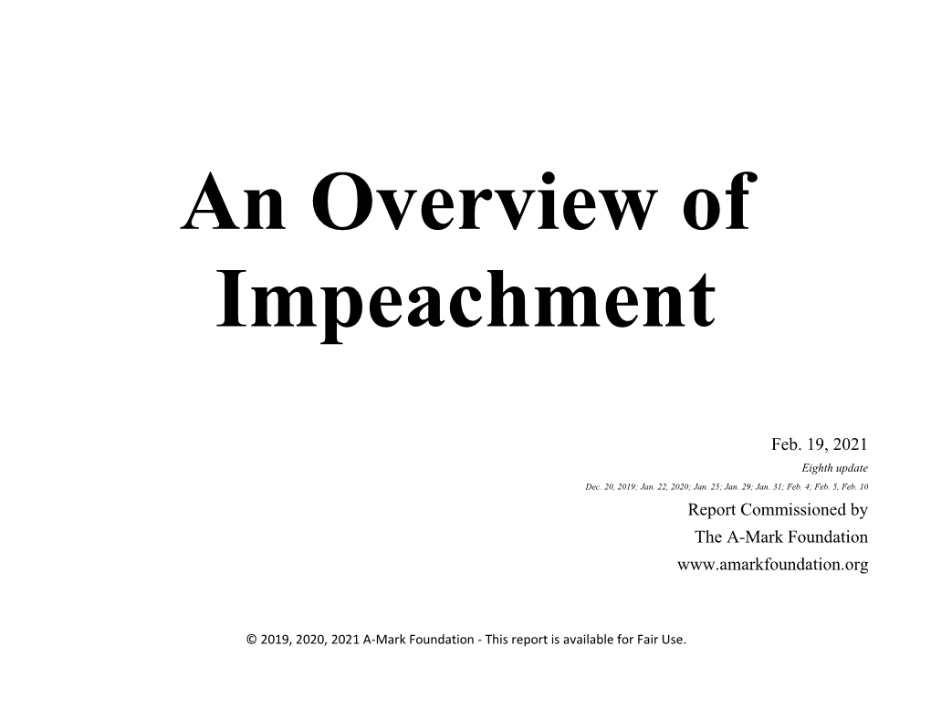 An Overview of Impeachment