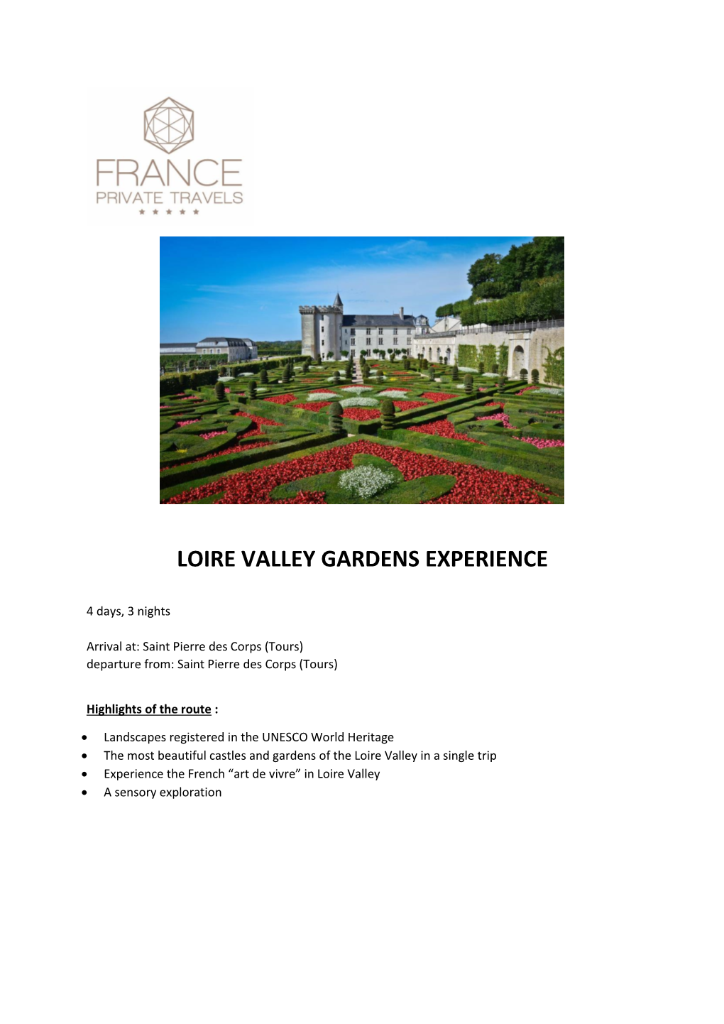 Loire Valley Gardens Experience