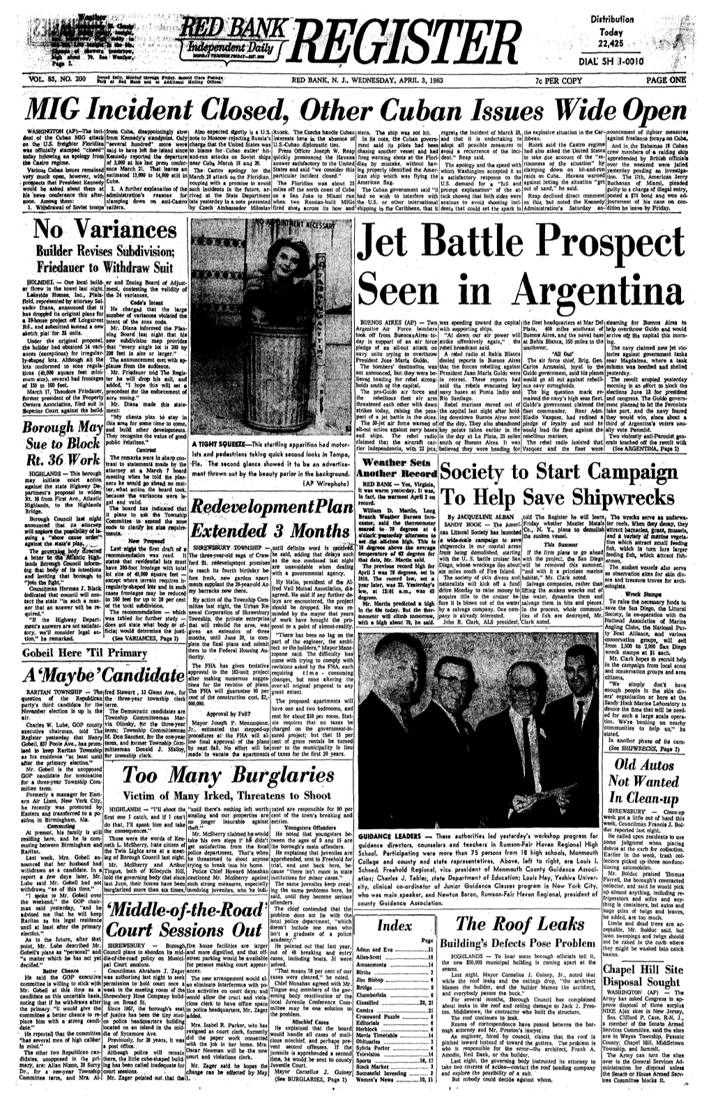 Jet Battle Prospect Seen in Argentina