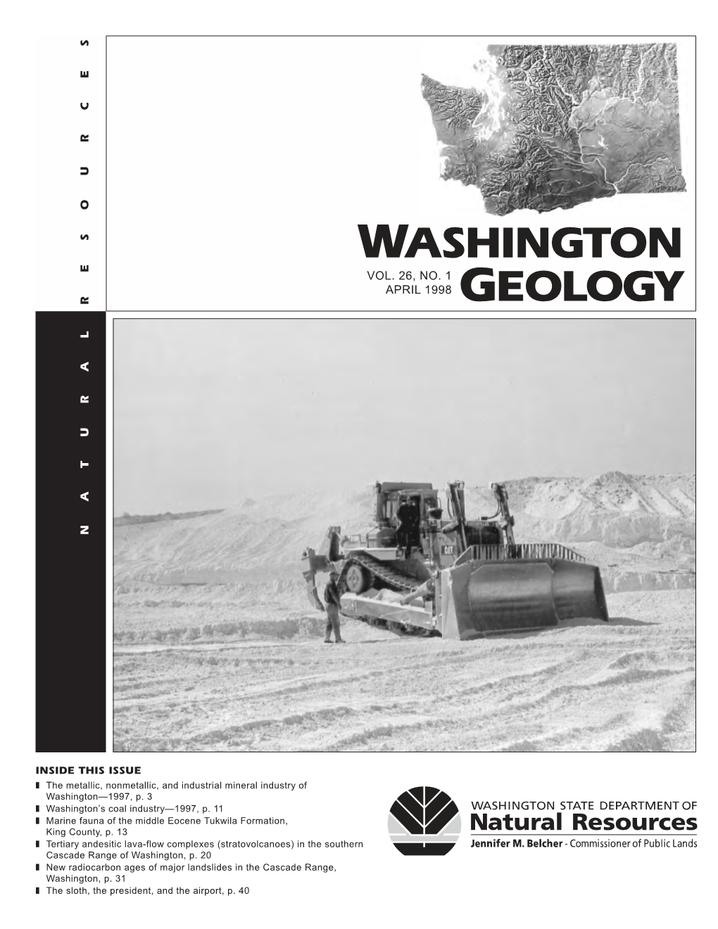 Washington Geology, April 1998