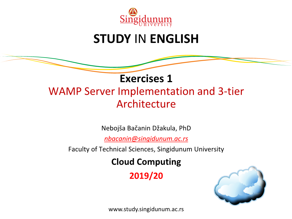 Exercises 1 WAMP Server Implementation and 3-Tier Architecture