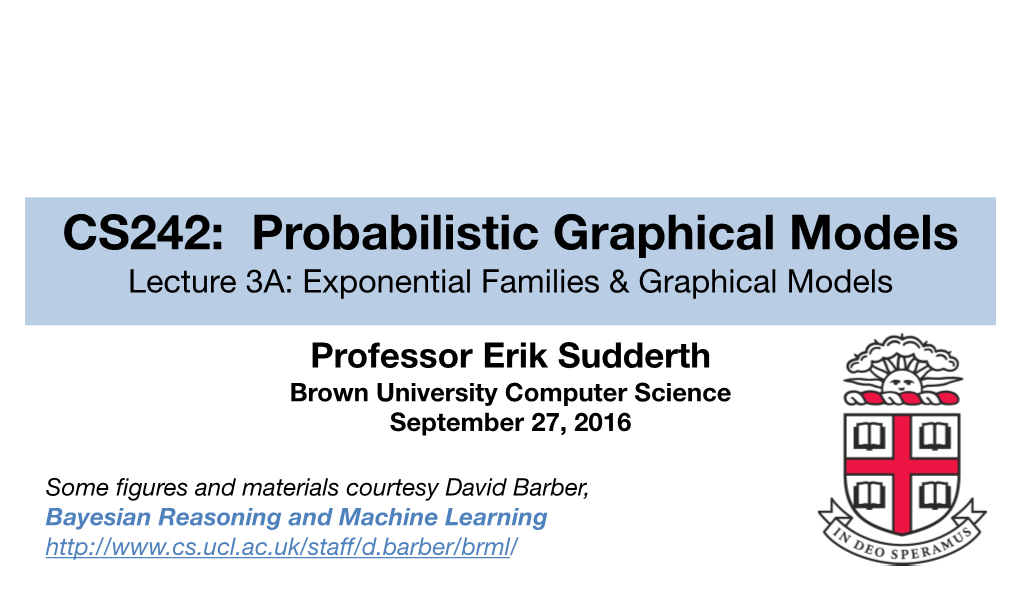 Exponential Family Distributions