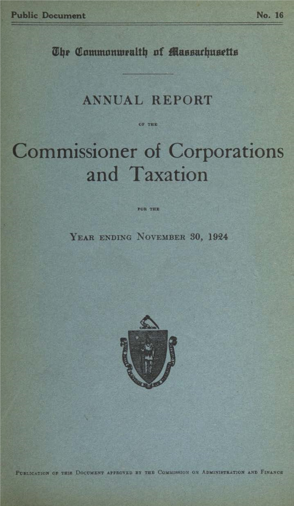 Commissioner of Corporations and Taxation