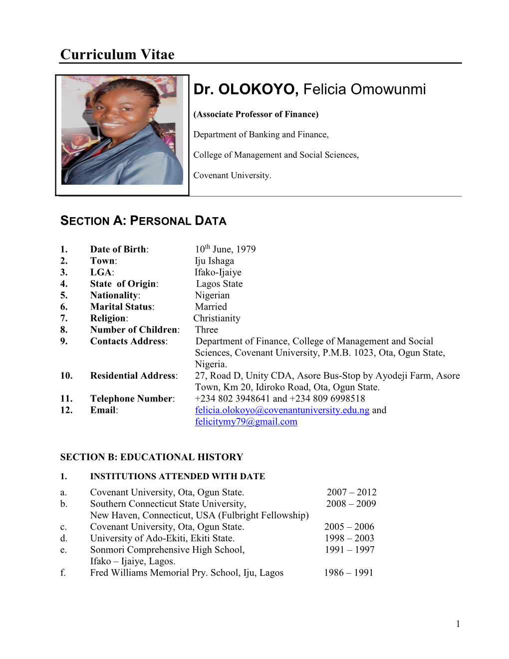 Olokoyo Felicia O