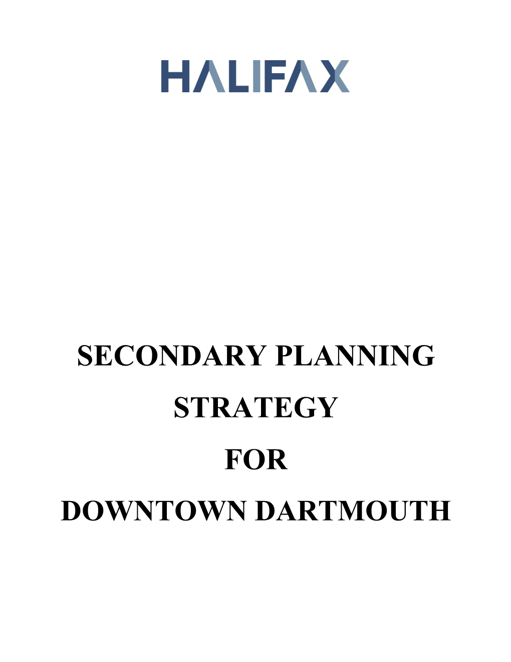 Secondary Planning Strategy For