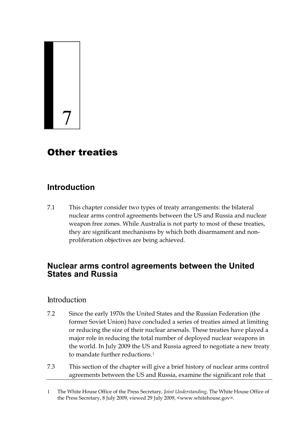 Chapter 7: Other Treaties