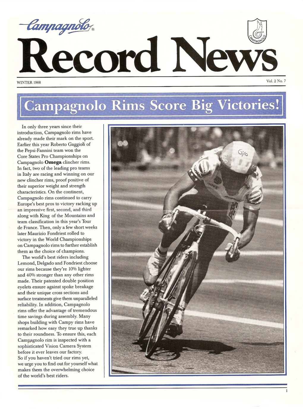 Campagnolo Rims Score Big Victories!