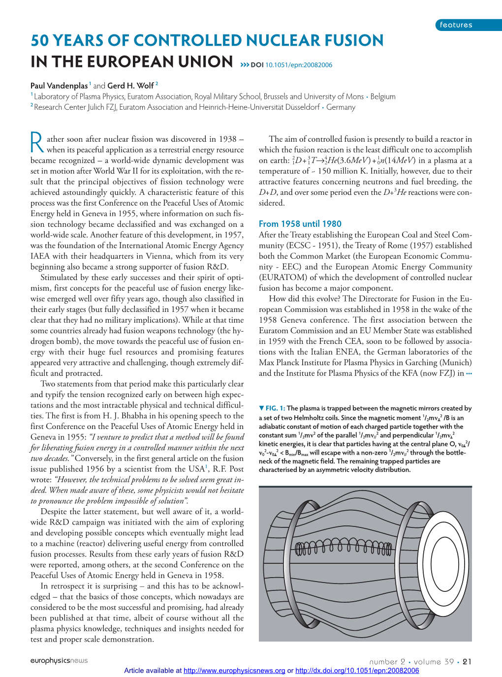 50 Years of Controlled Nuclear Fusion in the European Union