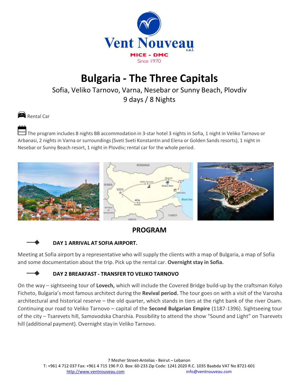 Bulgaria ‐ the Three Capitals