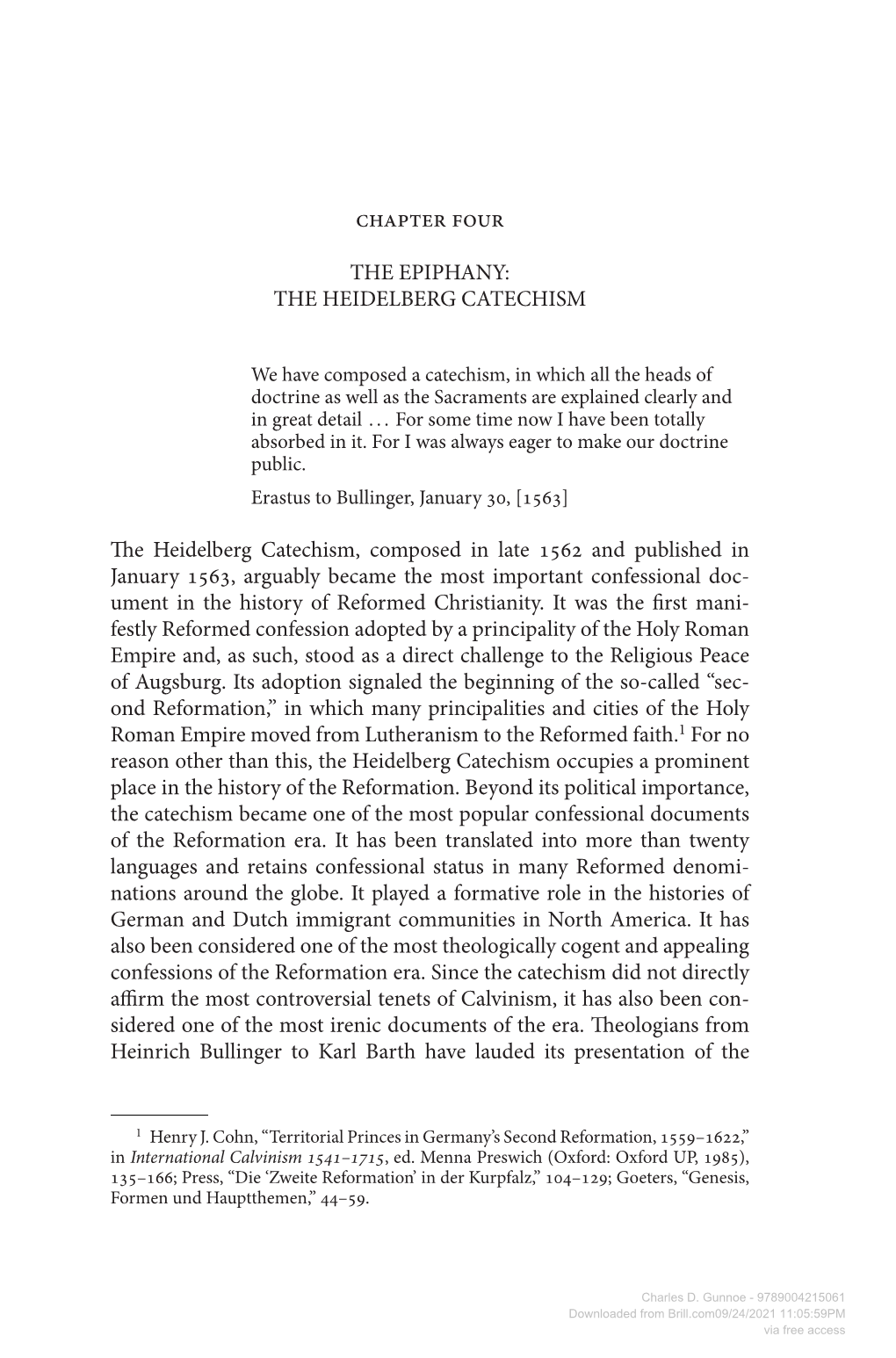 Downloaded from Brill.Com09/24/2021 11:05:59PM Via Free Access  Chapter Four