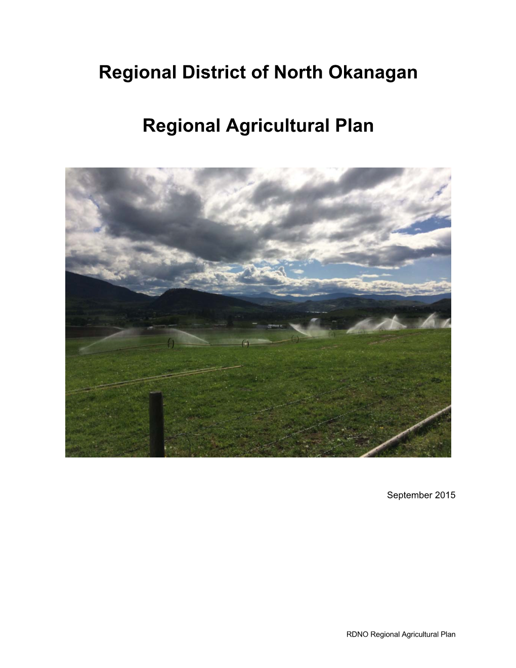 RDNO Regional Agricultural Plan Page 2