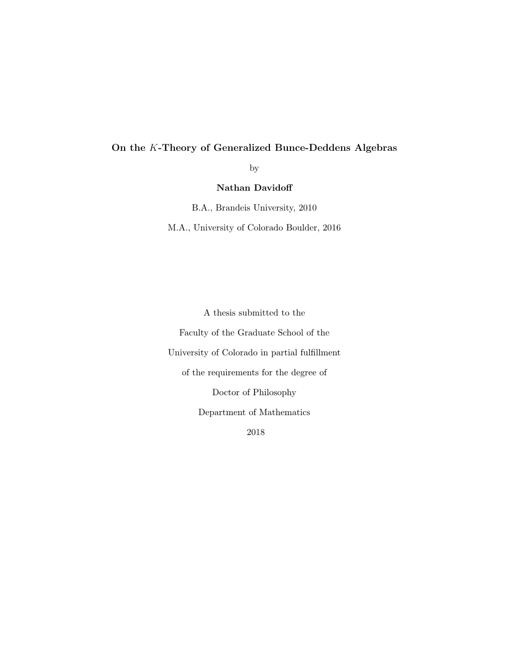 On the K-Theory of Generalized Bunce-Deddens Algebras