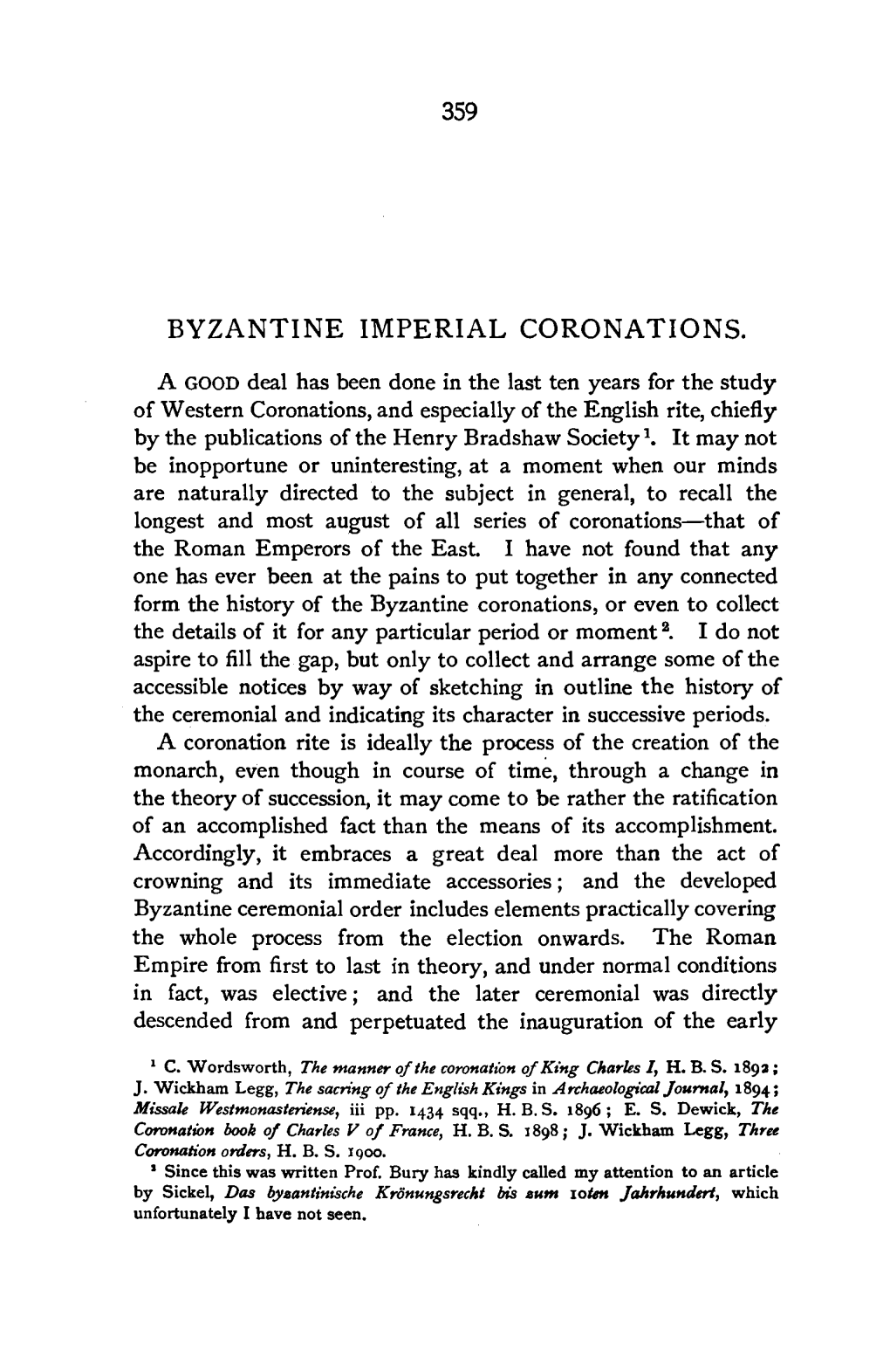 Byzantine Imperial Coronations