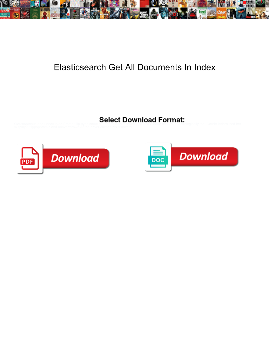 Elasticsearch Get All Documents in Index