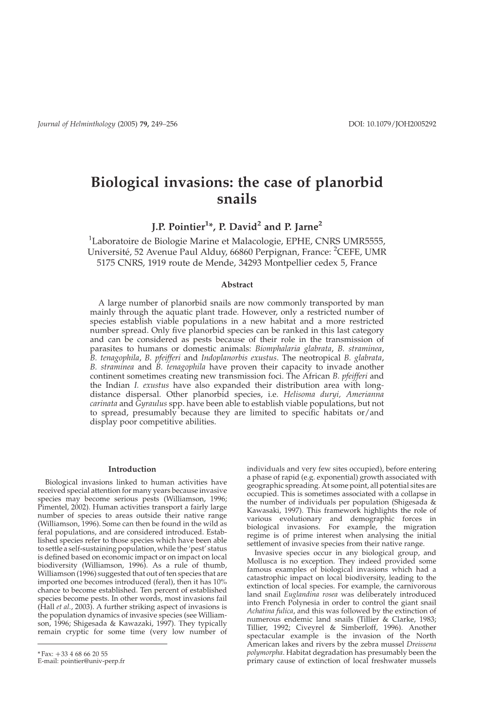 The Case of Planorbid Snails