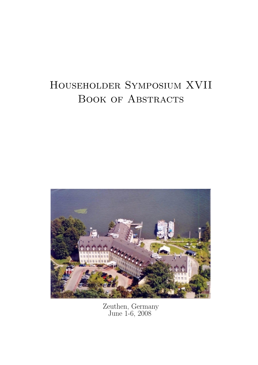 Householder Symposium XVII Book of Abstracts