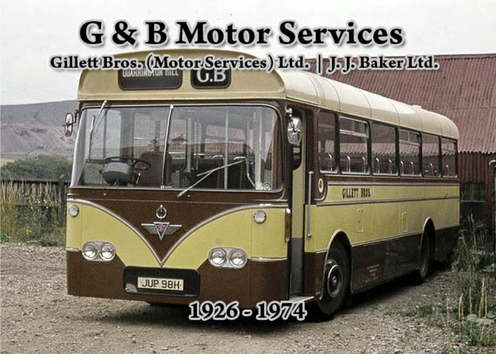 G&B Motor Services 1926-1974