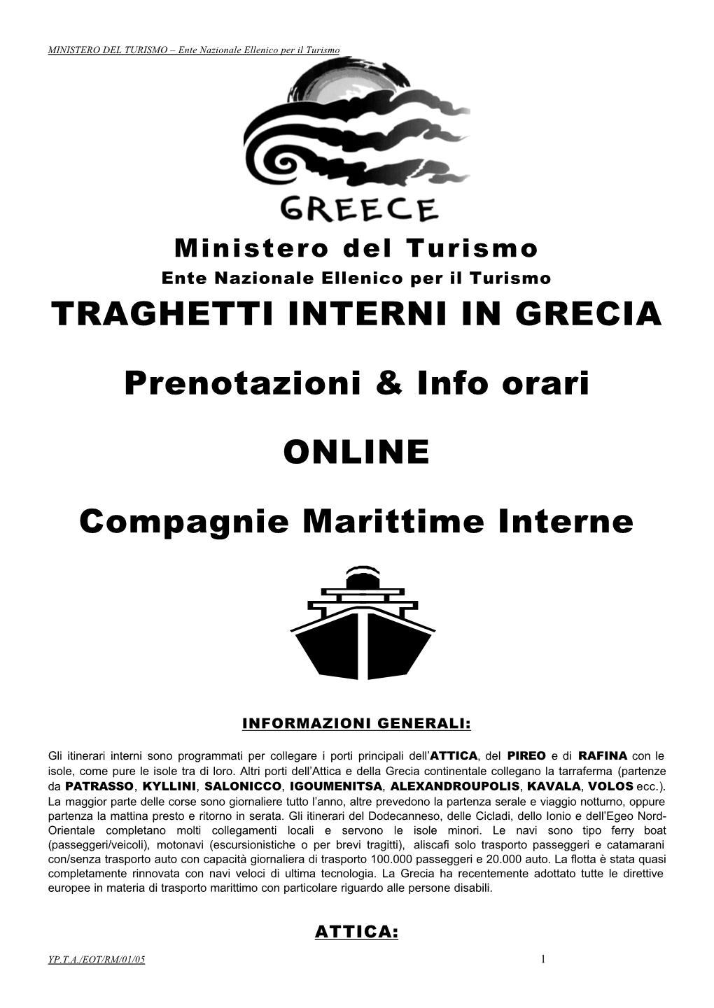 Info Traghetti Interni Collegamenti