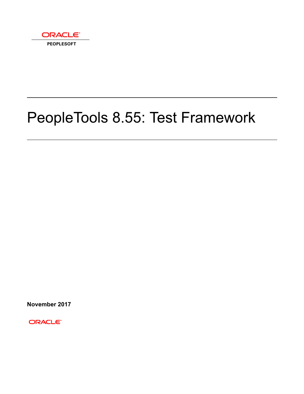 Peopletools 8.55: Test Framework