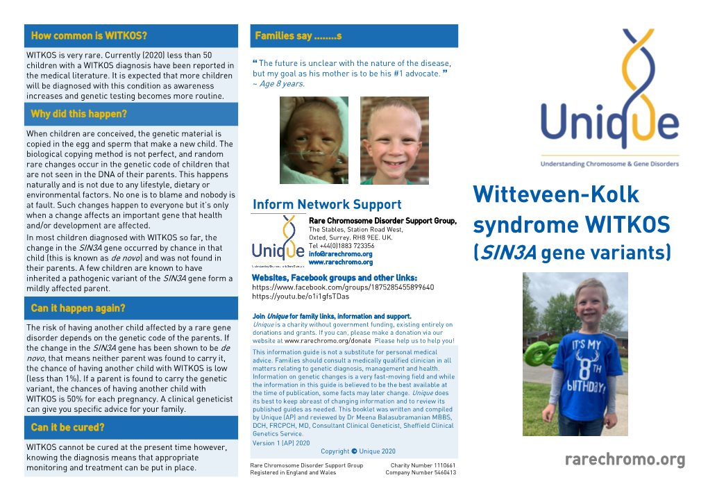 Witteveen-Kolk Syndrome WITKOS