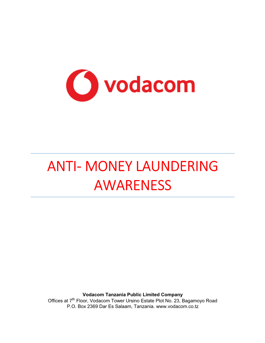 Anti- Money Laundering Awareness