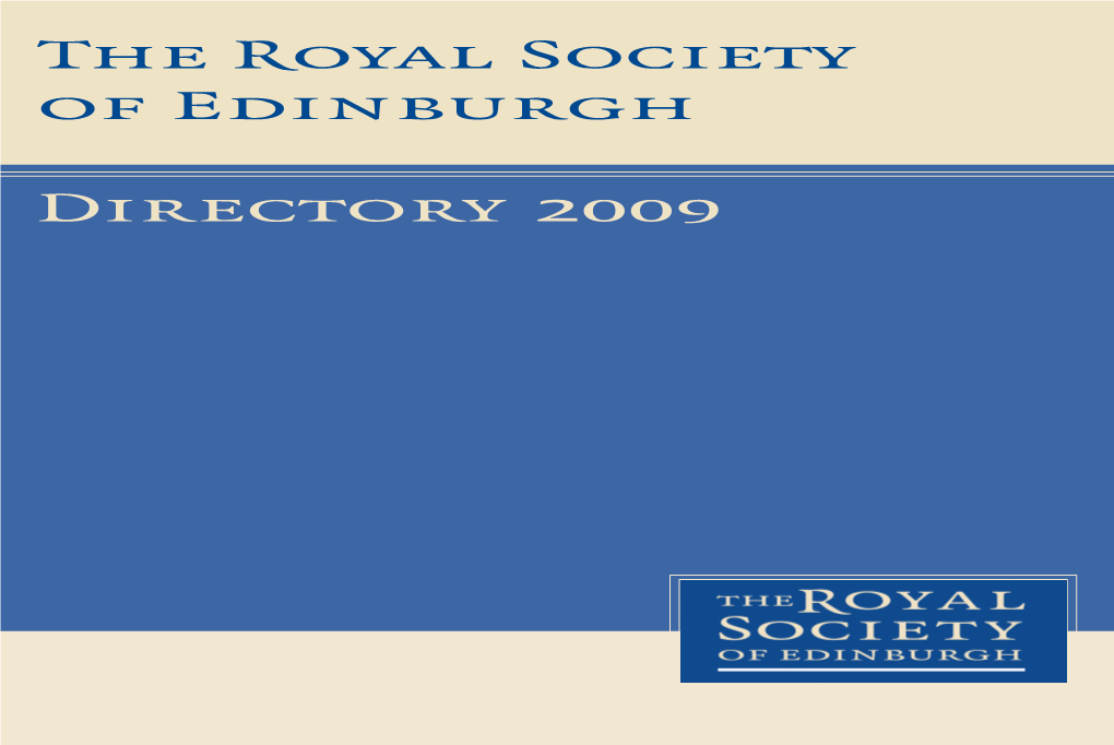The Royal Society of Edinburgh Directory