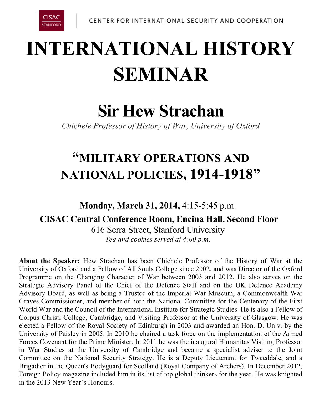 International History Seminar Strachan 3 31