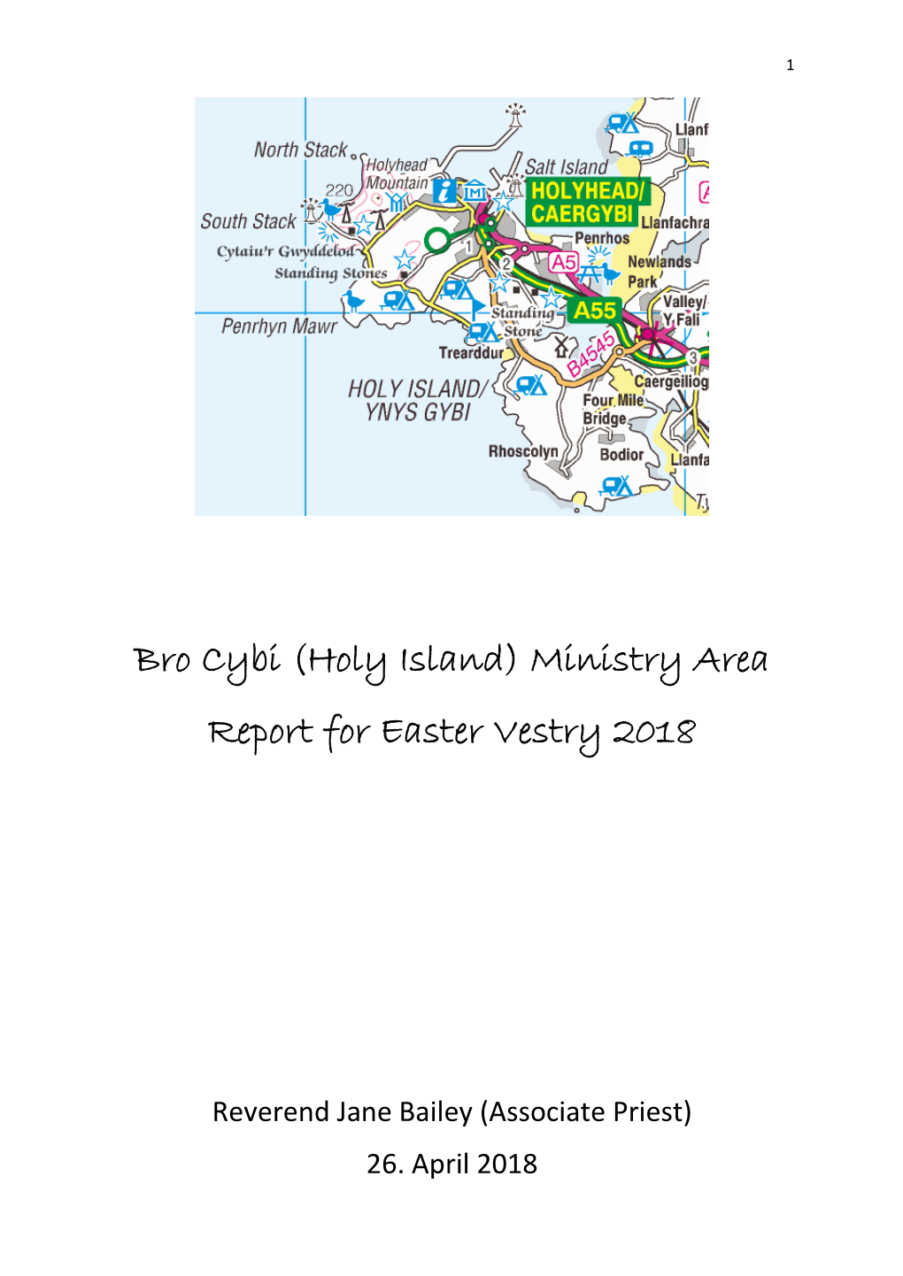 Bro Cybi (Holy Island) Ministry Area Report for Easter Vestry 2018