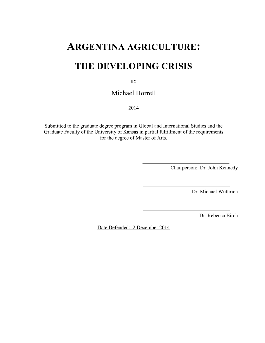 Argentina Agriculture