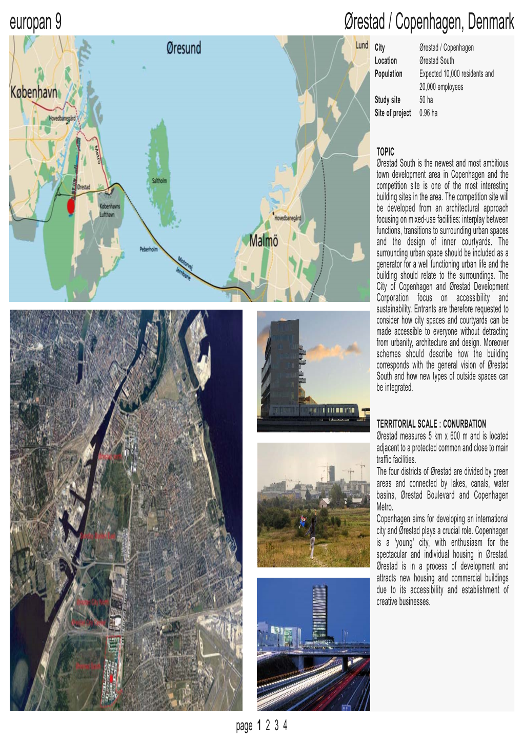 Ørestad / Copenhagen, Denmark Europan 9