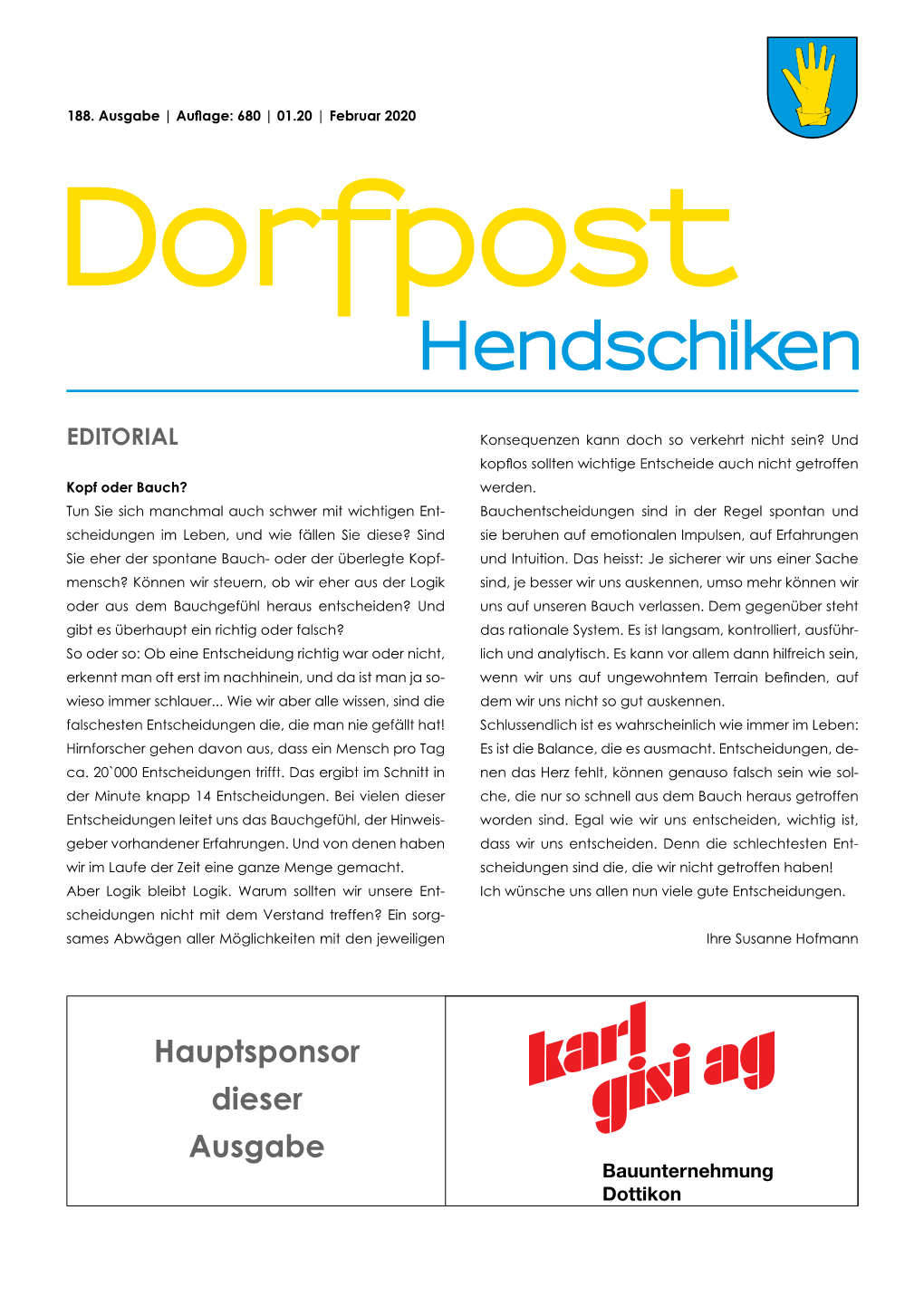 Dorfpost Hendschiken