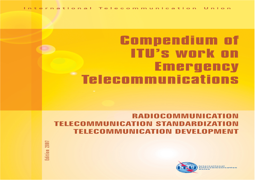 Compendium of ITU's Work on Emergency Telecommunications